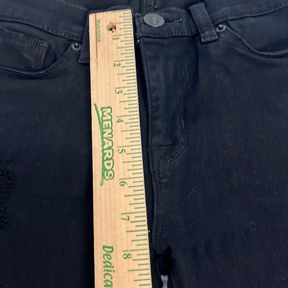 Hudson Nico Mid-Rise Super Skinny Black Distressed Denim Size 26 - Picture 6 of 12